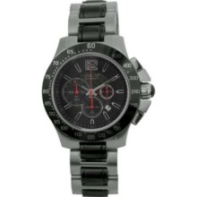 Hamlin Ceramique Men's Japanese Quartz Chronograph Stainless Steel & Ceramic Bracelet Watch