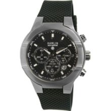 Hamlin Men's Aqua Maritime Japanese Quartz Chronograph Brushed Bezel Rubber Strap Watch