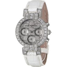 Harry Winston Watches Women's Premier Midsize Lotus Chronograph Watch 200-UCQ32WL-D02-00