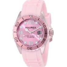 Haurex Italy Ink Pink Dial Aluminum Ladies Watch 1K374DP1
