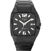 Hector H France Men's Classic Black PVD Stainless Steel Date Watch