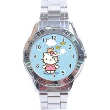 Hello Kitty Stainless Steel Chrome Analogue Men's Watch 22