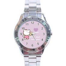 Hello Kitty Stainless Steel Chrome Analogue Men's Watch 25
