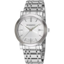 Heritage Stainless Steel Case And Bracelet Silver Dial Date Display