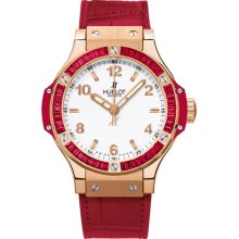 Hublot Big Bang Quartz Gold Tutti Frutti 38mm 361.pr.2010.lr.1913 RED