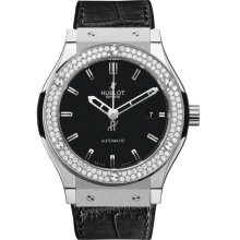 Hublot Men's Classic Fusion 45mm Black Dial Watch 511.ZX.1170.LR.1104