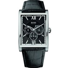 Hugo Boss - 1512401 - Gents Watch - Analogue Quartz - Black Dial - Black Leather Strap