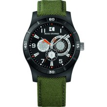 Hugo Boss 1512539 Men's Boss Orange Black IP Black Dial Green Nylon St