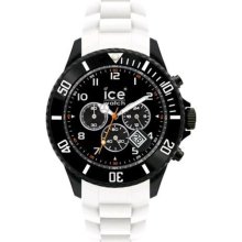 Ice-Watch Men's CH.BW.B.S.10 White Silicone Quartz Watch with Bla ...