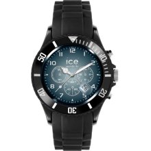 Ice-Watch Men's Ice-Blue IB.CH.BSH.B.S.11 Black Silicone Analog Quartz Watch with Blue Dial