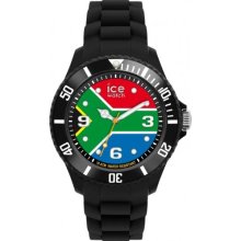 Ice-Watch Unisex Quartz Watch With Multicolour Dial Analogue Display And Black Silicone Strap Wo.Za.B.S.12