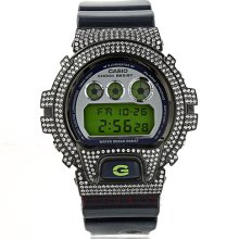 Iced Out G-Shock Watch with White Crystals DW-6900