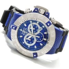 Invicta 0926 Men's Subaqua NOMA Blue Plastic Chronograph Black Rubber