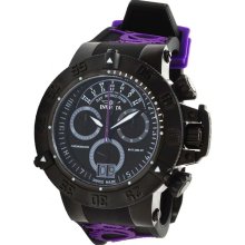 Invicta 10190 Men's Subaqua NOMA Purple Accents Black Silicon Rubber S