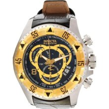 Invicta 11016 Men's Reserve Excursion Gold Tone Bezel Black Textured D