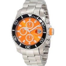 Invicta 11216 Pro Diver Chrono Orange Dial Stainless Steel Men's Watch