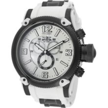 Invicta 11366 Men's Watch Russian Diver Mop Quartz Chrono Dial White Gun