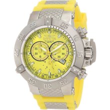 Invicta 1377 Men's Subaqua Noma III Yellow Dial Chronograph Yellow Rub