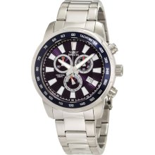 Invicta 1556 Specialty Chrono Blue Dial Stainless Steel Men's Watch