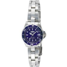 Invicta Ladies Stainless Steel Pro Diver Quartz Blue Dial Bezel 9177