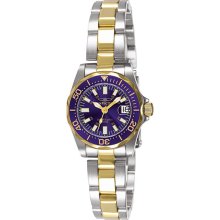 Invicta Ladies Two Tone Stainless Steel Sapphire Pro Diver Blue Dial 7064