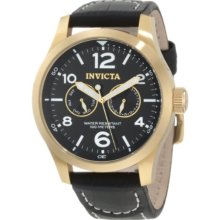 Invicta Men's 10491 Specialty Military Black Dial Black 18K Gold Plate