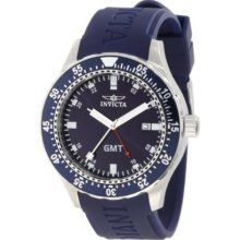 Invicta Men's 11256 Specialty GMT Dual Time Blue Dial Blue Polyur ...