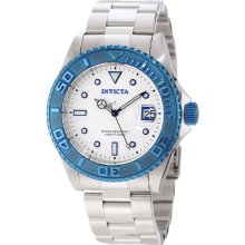 Invicta Men's 12835 Pro Diver Automatic Silver Dial Blue Bezel Watch