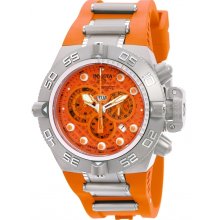 Invicta Men's 1386 Subaqua Noma IV Chronograph Orange Dial Orange Silicone Watch