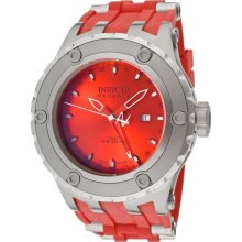 Invicta Men's 1395 Subaqua Reserve GMT Red Dial Red Polyurethane Watch
