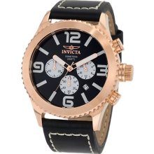 Invicta Men's 1429 Ii Collection Chronograph Black Dial Leather Watch $595
