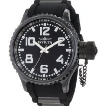 Invicta Men's 1936 Russian Diver Black Dial Black Polyurethane Watch