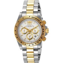 Invicta Men's 9212 Speedway Collection Chronograph S Watch 2 Tone 18k Gold & Ss
