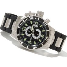 Invicta Men's Corduba Quartz Chronograph Stainless Steel & Polyurethane Bracelet Watch SILVERTONE