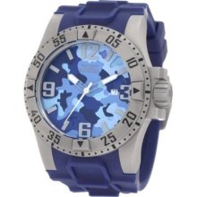 Invicta Men's Excursion Camoflauge Dial Blue Rubber Watch & 3-red Box 1096