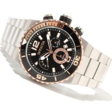 Invicta Men's Pro Diver Ocean Master Quartz Chronograph Stainless Steel Bracelet Watch B