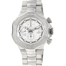 Invicta Men's Pro Diver Chronograph Stainless Steel Case and Bracelet Silver Tone Dial Date Display 12428