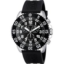 Invicta Men's Pro Diver Stainless Steel Case Black Dial Day and Date Displays Rubber Strap 12530