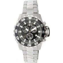 Invicta Men's Pro Diver Special Chronograph Stainless Steel Case and Bracelet Black Tone Dial 13624