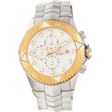 Invicta Men's Pro Diver Galaxy Chronograph Stainless Steel Case and Bracelet Silver Tone Dial 13099
