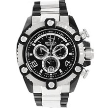 Invicta Men's Reserve Arsenal Chronograph Stainless Steel Case and Bracelet Black Tone Dial 13020