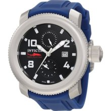 Invicta Men's Russian Diver Sea Hunter Black Dial Blue Poly Watch 1985