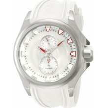 Invicta Men's S1 Rally Stainless Steel Case White Rubber Bracelet Silver Tone Dial 12339