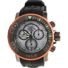 Invicta Men's Sea Hunter Pro Diver Chronograph Stainless Steel Case Rubber Strap Silver Tone Dial 80351