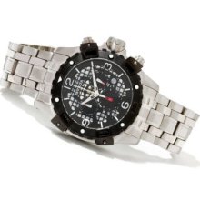 Invicta Men's Sea Thunder Quartz Chronograph Stainless Steel Bracelet Watch BLACK