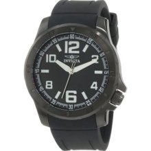 Invicta Mens Specialty Collection Black Ip Stainless Steel Case Rubber Watch
