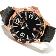 Invicta Men's Specialty Ocean Diver Quartz Leather Strap Watch w/ 8-Slot Dive Case
