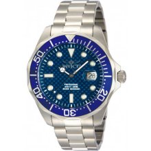 Invicta Men's Stainless Steel Pro DIver Quartz Blue Carbon Fiber Dial 12563