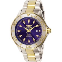 Invicta Men's Two Tone Stainless Steel Pro Diver Automatic Blue Dial 7038