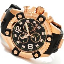 Invicta Reserve Men's Arsenal Swiss Made Quartz Chronograph Polyurethane Strap Watch BLACK